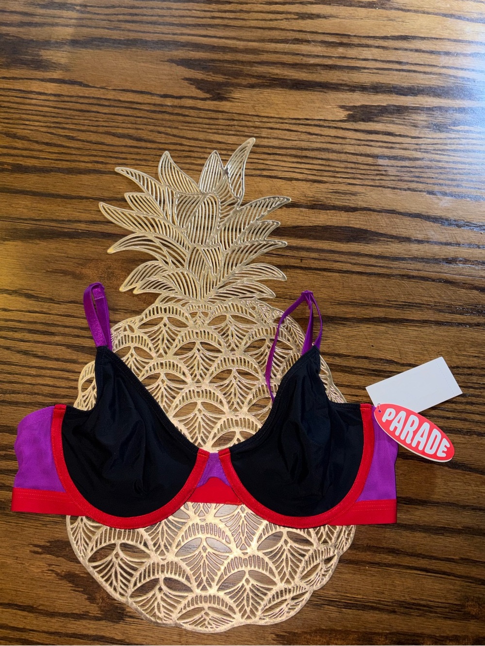 Parade Demi Bra unlined underwire double nylon cups double mesh wings fully adj